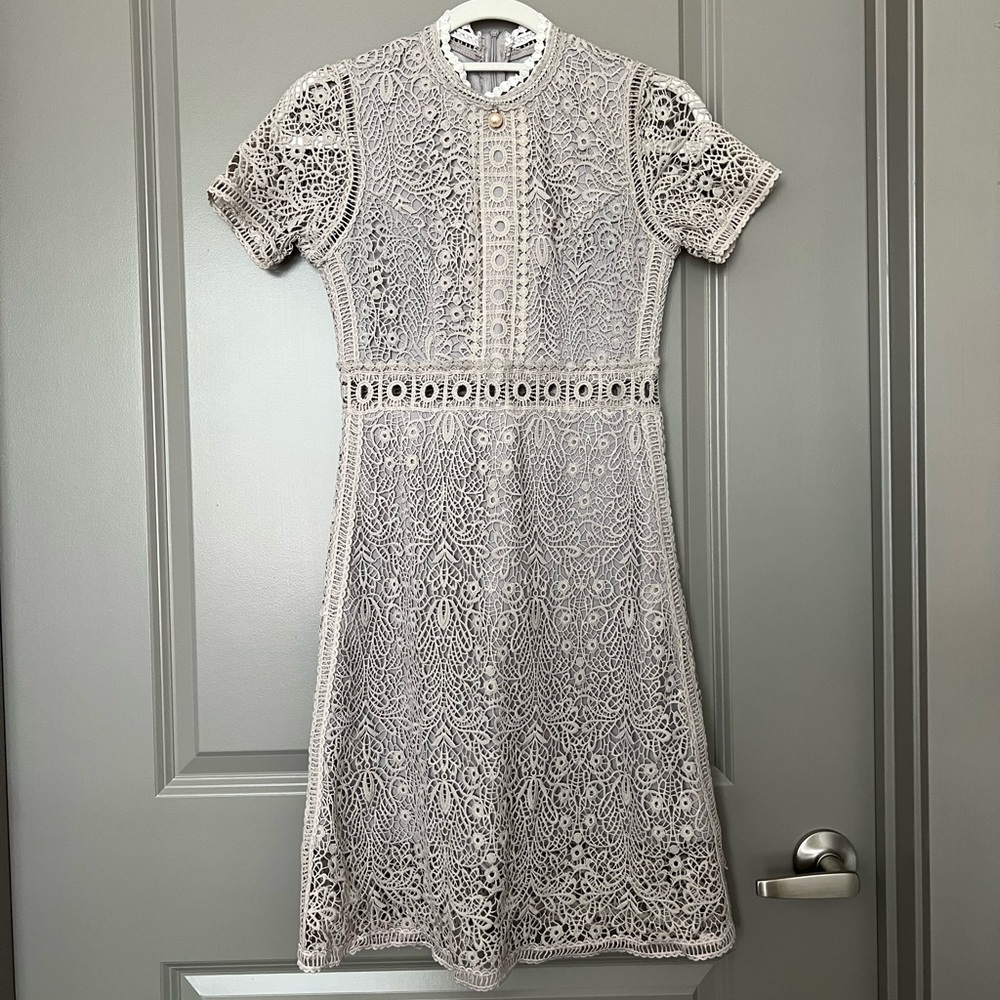Grey lace dress